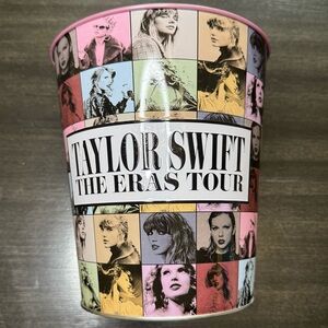 Taylor Swift Eras Tour Tin Bucket Pink Interior 8” Collectible Fan Gift